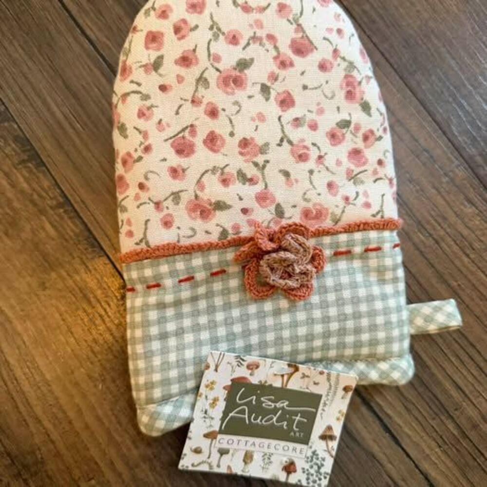 Cottagecore Floral Gingham Oven Mitt New With Tags